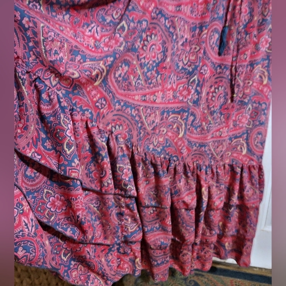 Anthropologie Boemo  Long Sleeve Paisley Maxi Dress Size Medium - Picture 6 of 8